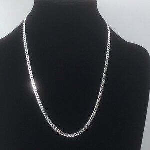 Sterling Silver Cuban Link Chain Necklace 10 Grams 4mm 22” New